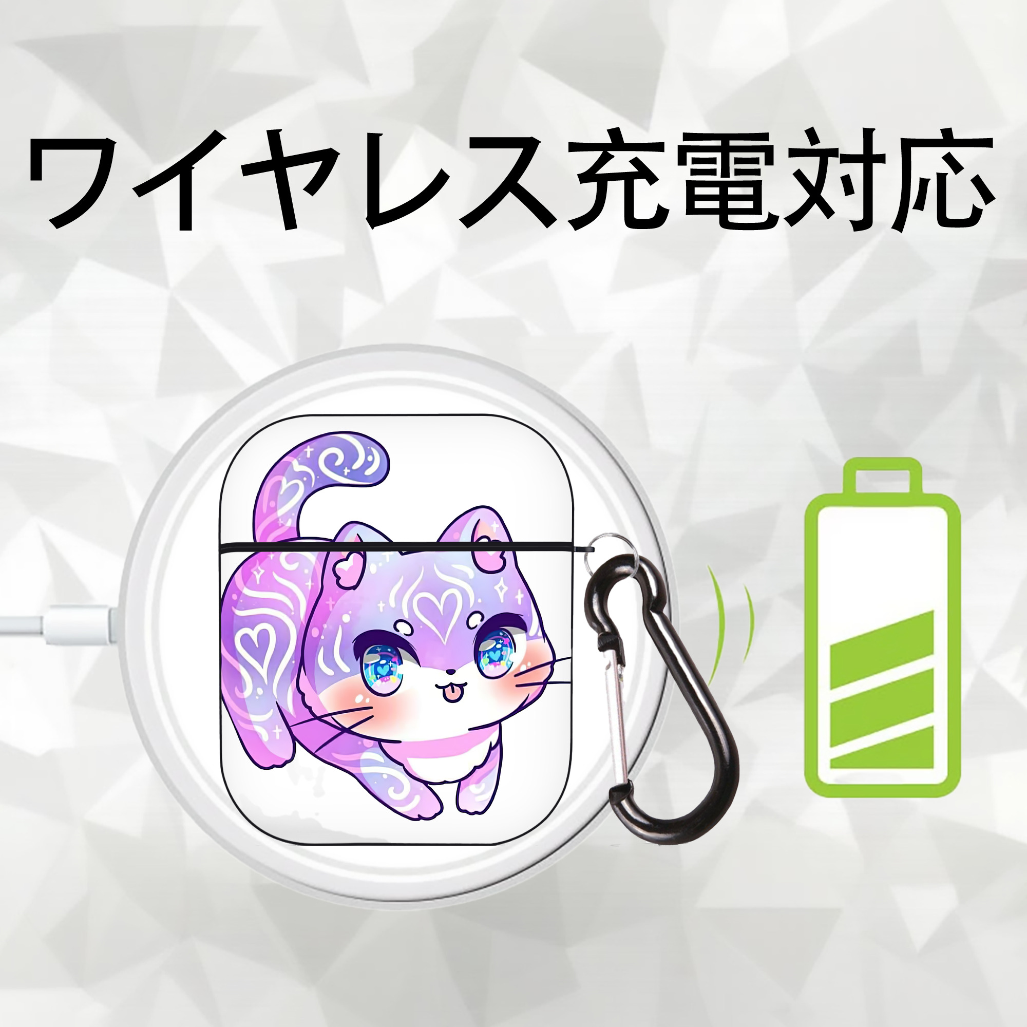 美少女戦士セーラームーン Sailor Moon AirPods 第2世代保護ケース ハードシェル ブラック 耐衝撃・防指紋・カラビナ付き