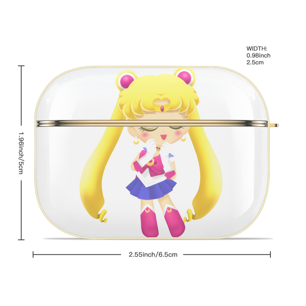 美少女戦士セーラームーン 月野 うさぎ つきの うさぎ Sailor Moon Tsukino Usagi 【AirPods Pro用】ハードシェル保護ケース｜耐衝撃・防指紋・カラビナ付き商品仕様