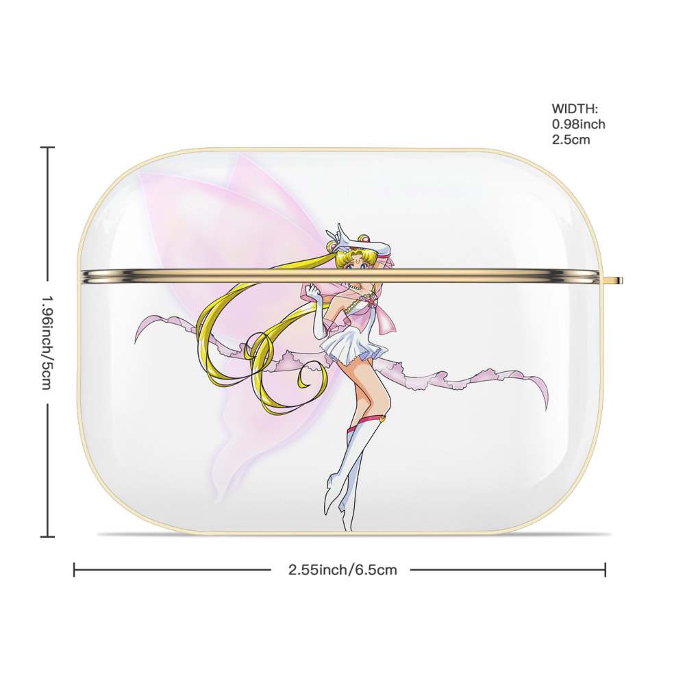 美少女戦士セーラームーン 月野 うさぎ つきの うさぎ Sailor Moon Tsukino Usagi 【AirPods Pro用】ハードシェル保護ケース｜耐衝撃・防指紋・カラビナ付き商品仕様