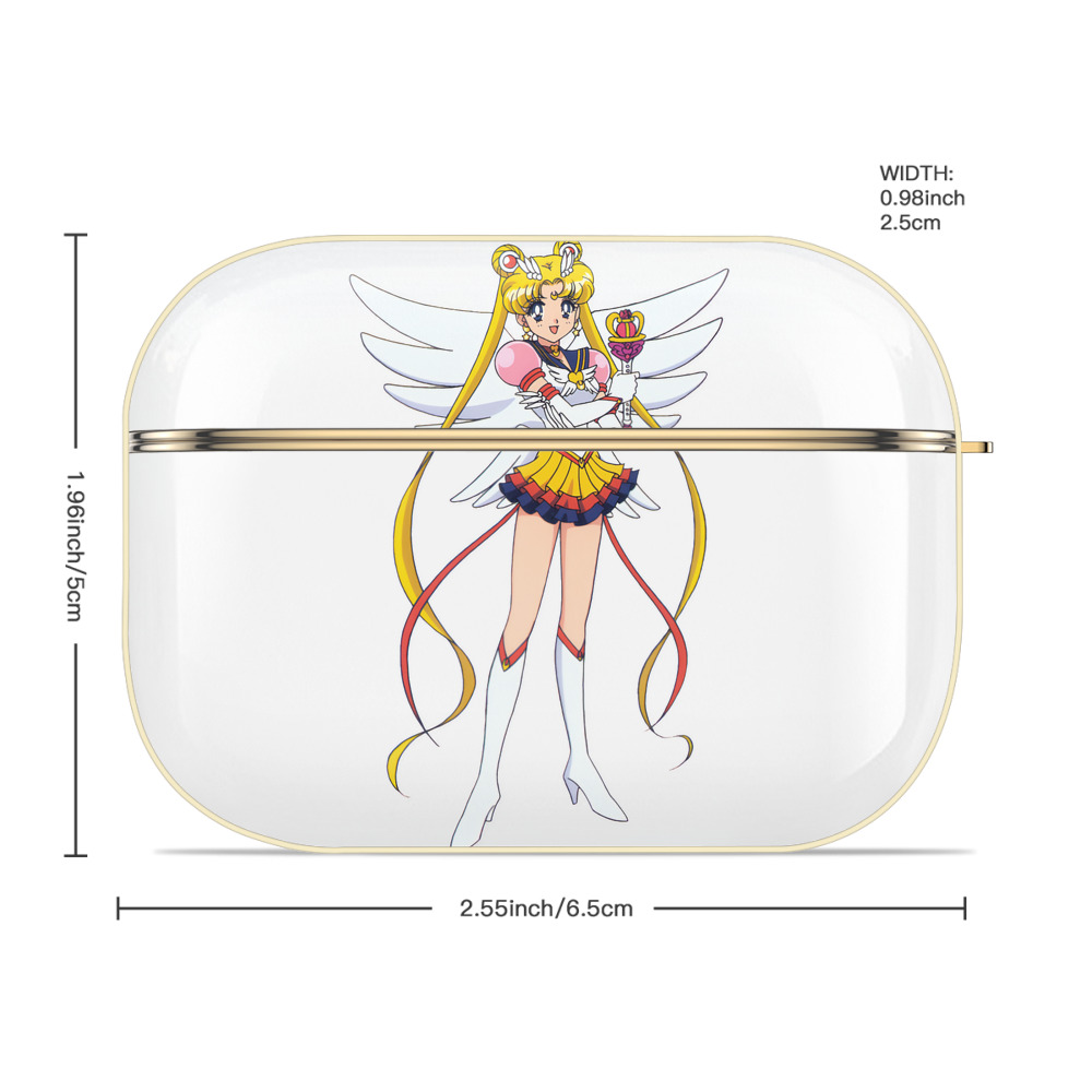 美少女戦士セーラームーン 月野 うさぎ つきの うさぎ Sailor Moon Tsukino Usagi 【AirPods Pro用】ハードシェル保護ケース｜耐衝撃・防指紋・カラビナ付き商品仕様