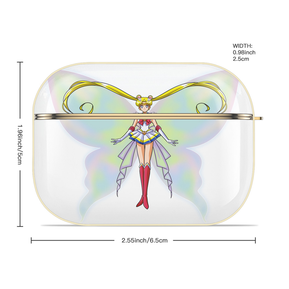 美少女戦士セーラームーン 月野 うさぎ つきの うさぎ Sailor Moon Tsukino Usagi 【AirPods Pro用】ハードシェル保護ケース｜耐衝撃・防指紋・カラビナ付き商品仕様