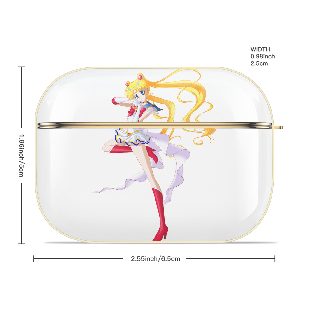 美少女戦士セーラームーン 月野 うさぎ つきの うさぎ Sailor Moon Tsukino Usagi 【AirPods Pro用】ハードシェル保護ケース｜耐衝撃・防指紋・カラビナ付き商品仕様