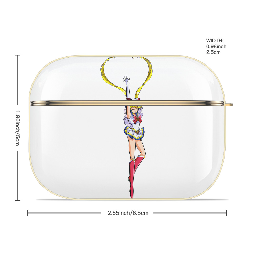 美少女戦士セーラームーン 月野 うさぎ つきの うさぎ Sailor Moon Tsukino Usagi 【AirPods Pro用】ハードシェル保護ケース｜耐衝撃・防指紋・カラビナ付き商品仕様