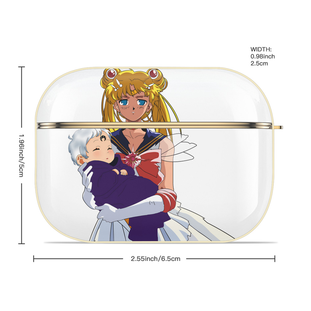 美少女戦士セーラームーン 月野 うさぎ つきの うさぎ Sailor Moon Tsukino Usagi 【AirPods Pro用】ハードシェル保護ケース｜耐衝撃・防指紋・カラビナ付き商品仕様