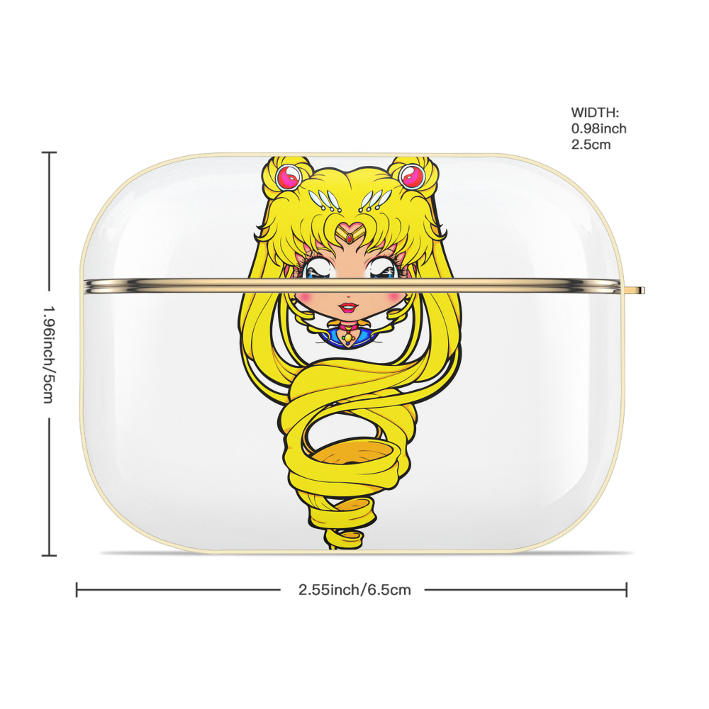 美少女戦士セーラームーン 月野 うさぎ つきの うさぎ Sailor Moon Tsukino Usagi 【AirPods Pro用】ハードシェル保護ケース｜耐衝撃・防指紋・カラビナ付き商品仕様