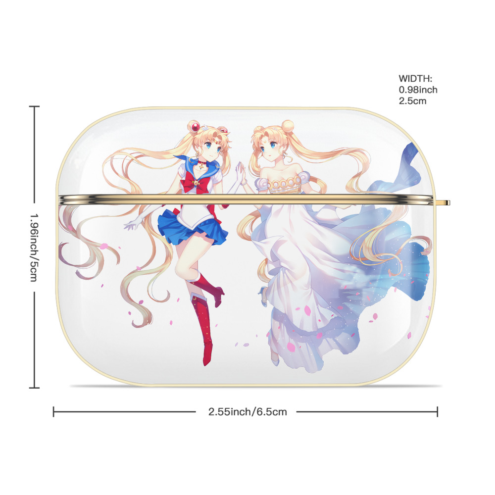 美少女戦士セーラームーン 月野 うさぎ つきの うさぎ Sailor Moon Tsukino Usagi 【AirPods Pro用】ハードシェル保護ケース｜耐衝撃・防指紋・カラビナ付き商品仕様