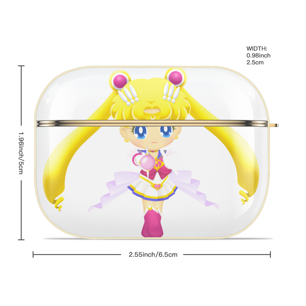 美少女戦士セーラームーン 月野 うさぎ つきの うさぎ Sailor Moon Tsukino Usagi 【AirPods Pro用】ハードシェル保護ケース｜耐衝撃・防指紋・カラビナ付き商品仕様