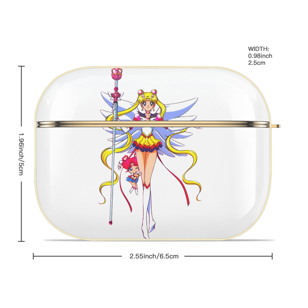 美少女戦士セーラームーン 月野 うさぎ つきの うさぎ Sailor Moon Tsukino Usagi 【AirPods Pro用】ハードシェル保護ケース｜耐衝撃・防指紋・カラビナ付き商品仕様