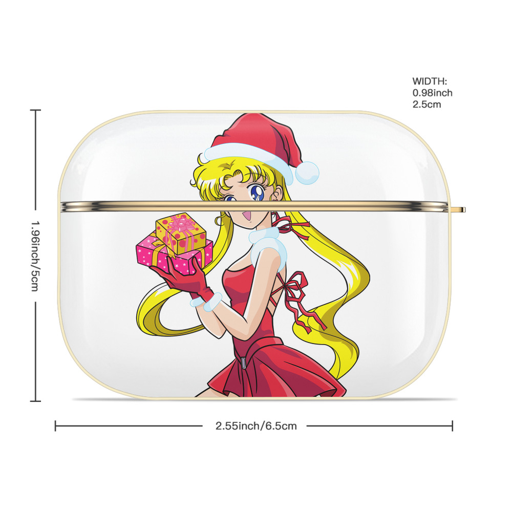 美少女戦士セーラームーン 月野 うさぎ つきの うさぎ Sailor Moon Tsukino Usagi 【AirPods Pro用】ハードシェル保護ケース｜耐衝撃・防指紋・カラビナ付き商品仕様