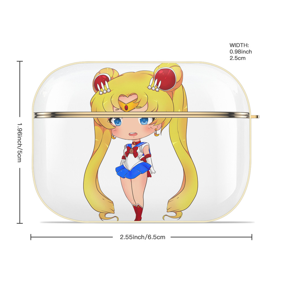 美少女戦士セーラームーン 月野 うさぎ つきの うさぎ Sailor Moon Tsukino Usagi 【AirPods Pro用】ハードシェル保護ケース｜耐衝撃・防指紋・カラビナ付き商品仕様