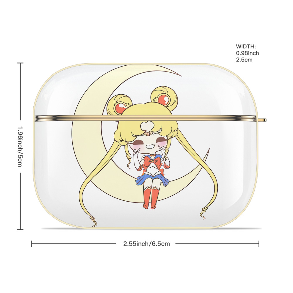 美少女戦士セーラームーン 月野 うさぎ つきの うさぎ Sailor Moon Tsukino Usagi 【AirPods Pro用】ハードシェル保護ケース｜耐衝撃・防指紋・カラビナ付き商品仕様
