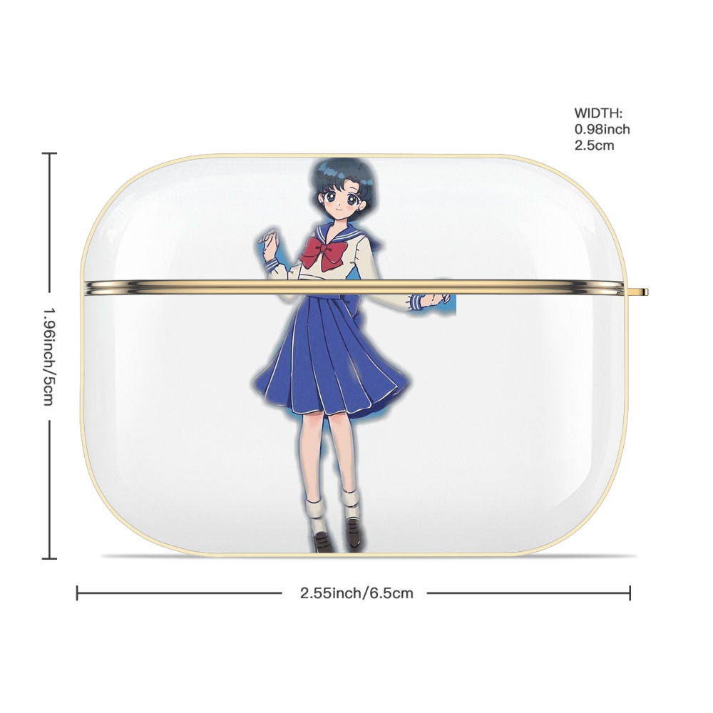 美少女戦士セーラームーン 水野 亜美 みずの あみ Sailor Moon Mizuno Ami 【AirPods Pro用】ハードシェル保護ケース｜耐衝撃・防指紋・カラビナ付き商品仕様