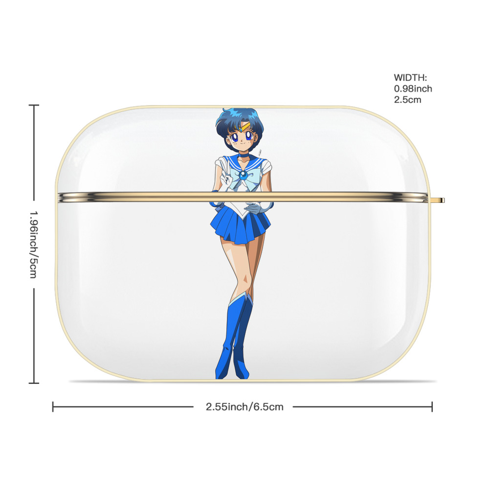 美少女戦士セーラームーン 水野 亜美 みずの あみ Sailor Moon Mizuno Ami 【AirPods Pro用】ハードシェル保護ケース｜耐衝撃・防指紋・カラビナ付き商品仕様