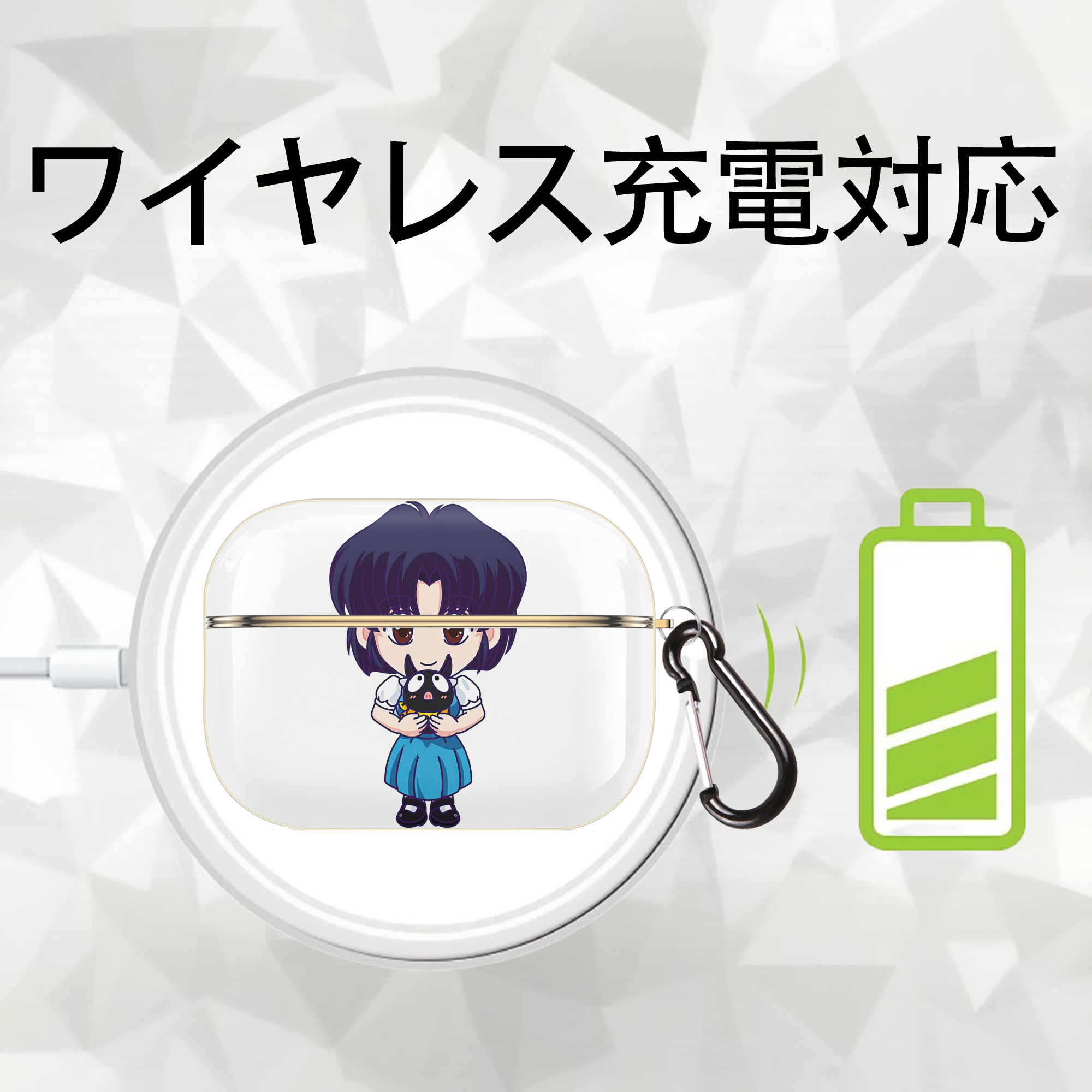 美少女戦士セーラームーン 水野 亜美 みずの あみ Sailor Moon Mizuno Ami 【AirPods Pro用】ハードシェル保護ケース｜耐衝撃・防指紋・カラビナ付き商品仕様