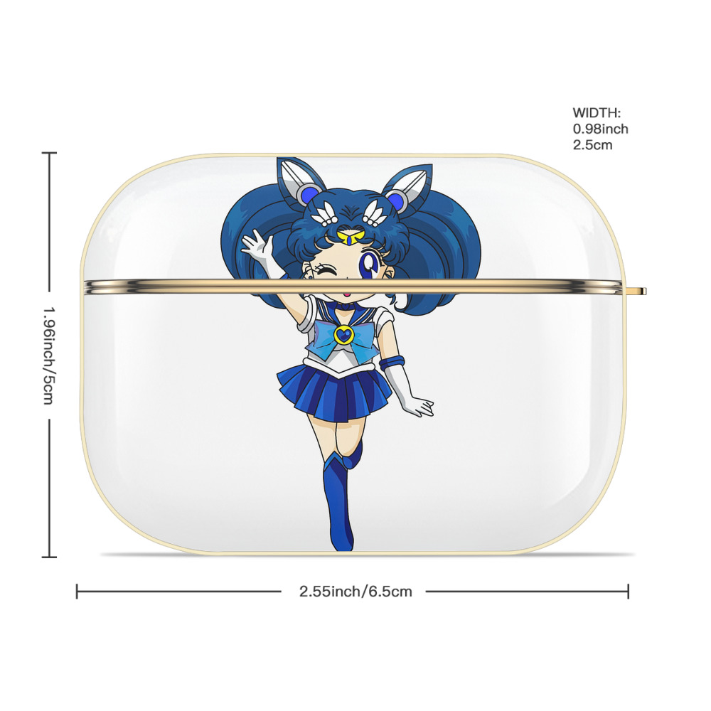 美少女戦士セーラームーン 水野 亜美 みずの あみ Sailor Moon Mizuno Ami 【AirPods Pro用】ハードシェル保護ケース｜耐衝撃・防指紋・カラビナ付き商品仕様