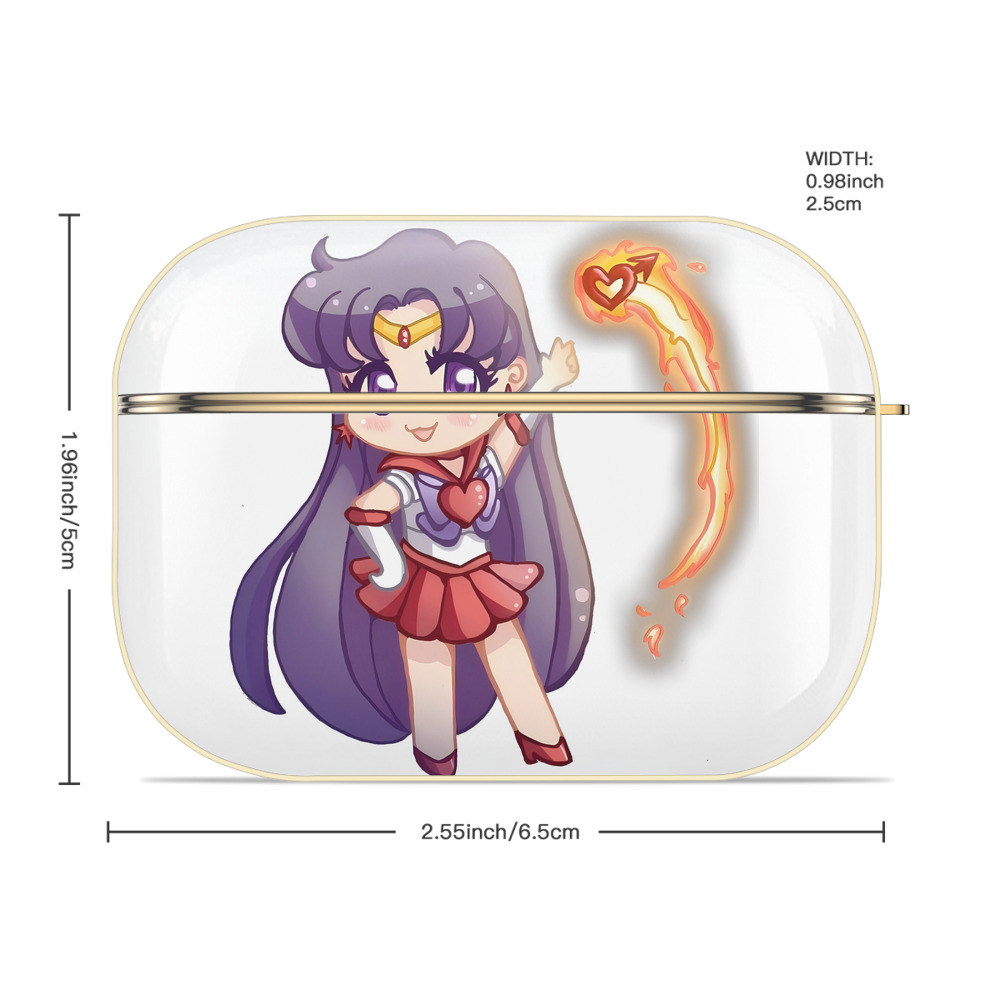 美少女戦士セーラームーン 火野レイ ひの レイ Sailor Moon Hino Rei （セーラーマーズ,Sailor Mars） 【AirPods Pro用】ハードシェル保護ケース｜耐衝撃・防指紋・カラビナ付き商品仕様