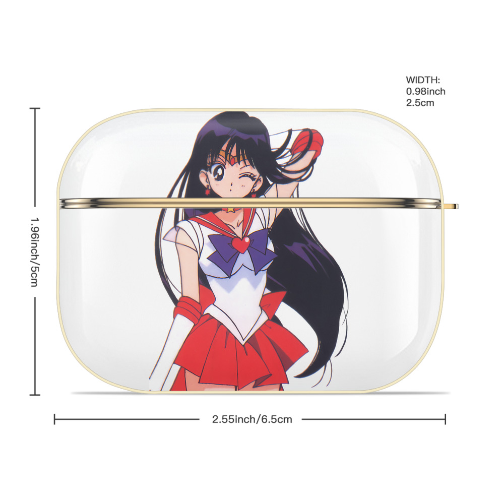 美少女戦士セーラームーン 火野レイ ひの レイ Sailor Moon Hino Rei （セーラーマーズ,Sailor Mars） 【AirPods Pro用】ハードシェル保護ケース｜耐衝撃・防指紋・カラビナ付き商品仕様
