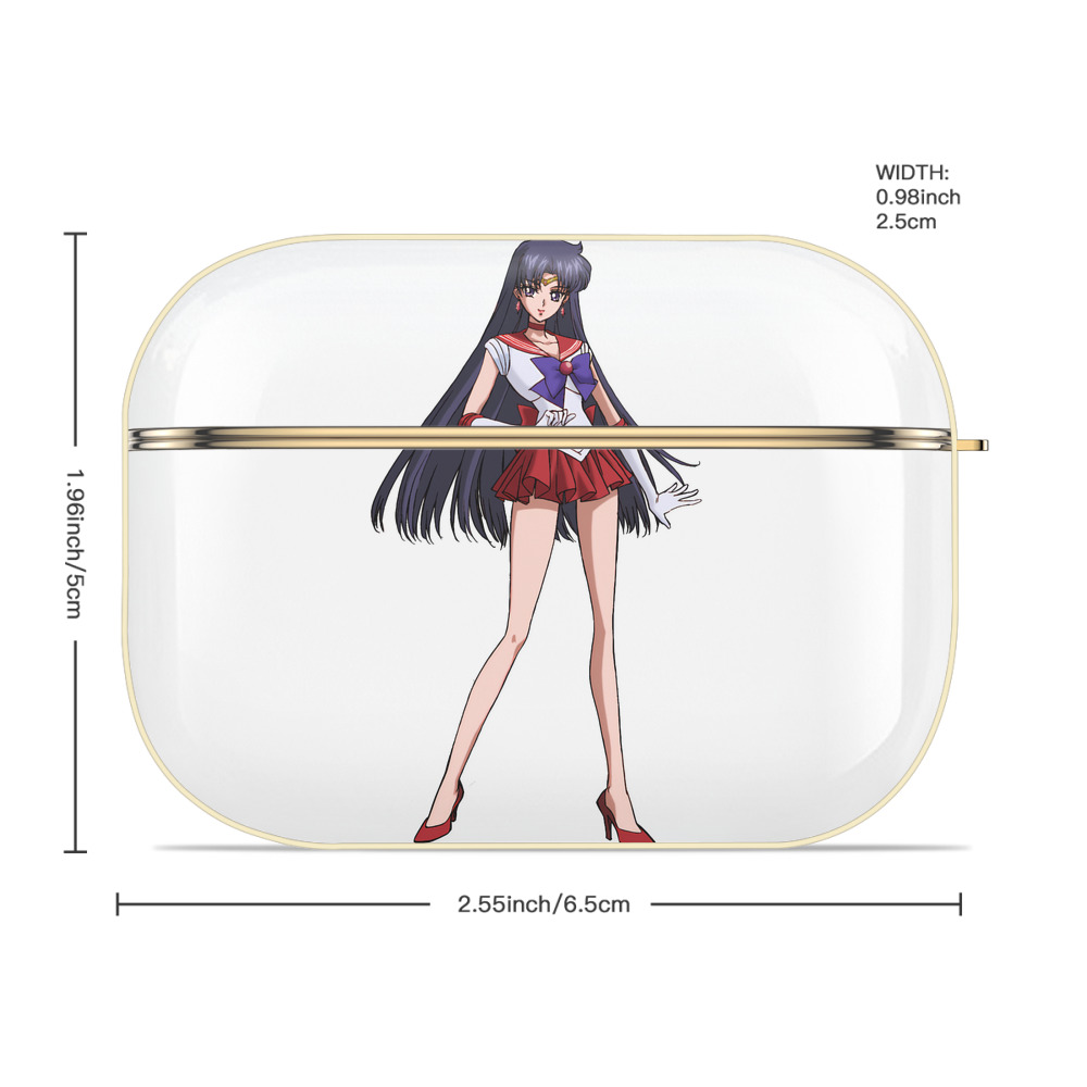 美少女戦士セーラームーン 火野レイ ひの レイ Sailor Moon Hino Rei （セーラーマーズ,Sailor Mars） 【AirPods Pro用】ハードシェル保護ケース｜耐衝撃・防指紋・カラビナ付き商品仕様