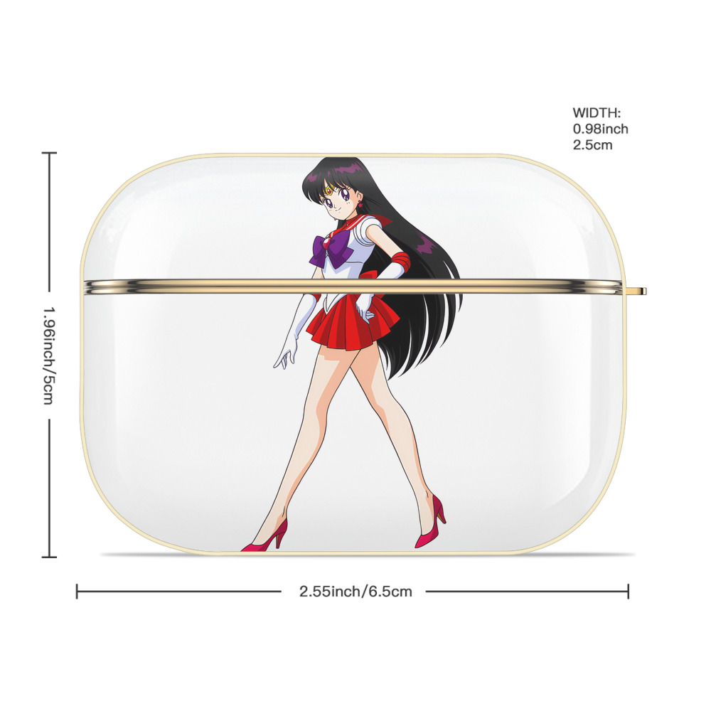 美少女戦士セーラームーン 火野レイ ひの レイ Sailor Moon Hino Rei （セーラーマーズ,Sailor Mars） 【AirPods Pro用】ハードシェル保護ケース｜耐衝撃・防指紋・カラビナ付き商品仕様