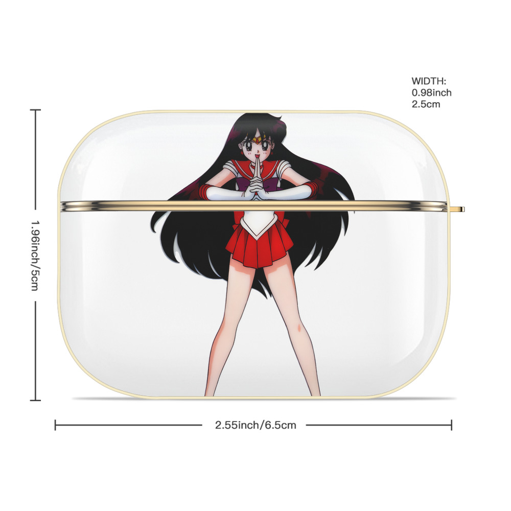 美少女戦士セーラームーン 火野レイ ひの レイ Sailor Moon Hino Rei （セーラーマーズ,Sailor Mars） 【AirPods Pro用】ハードシェル保護ケース｜耐衝撃・防指紋・カラビナ付き商品仕様