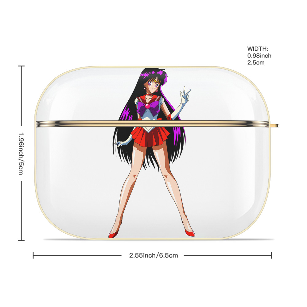 美少女戦士セーラームーン 火野レイ ひの レイ Sailor Moon Hino Rei （セーラーマーズ,Sailor Mars） 【AirPods Pro用】ハードシェル保護ケース｜耐衝撃・防指紋・カラビナ付き商品仕様