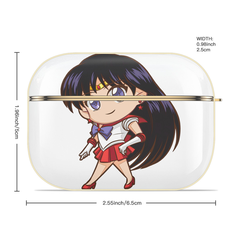 美少女戦士セーラームーン 火野レイ ひの レイ Sailor Moon Hino Rei （セーラーマーズ,Sailor Mars） 【AirPods Pro用】ハードシェル保護ケース｜耐衝撃・防指紋・カラビナ付き商品仕様