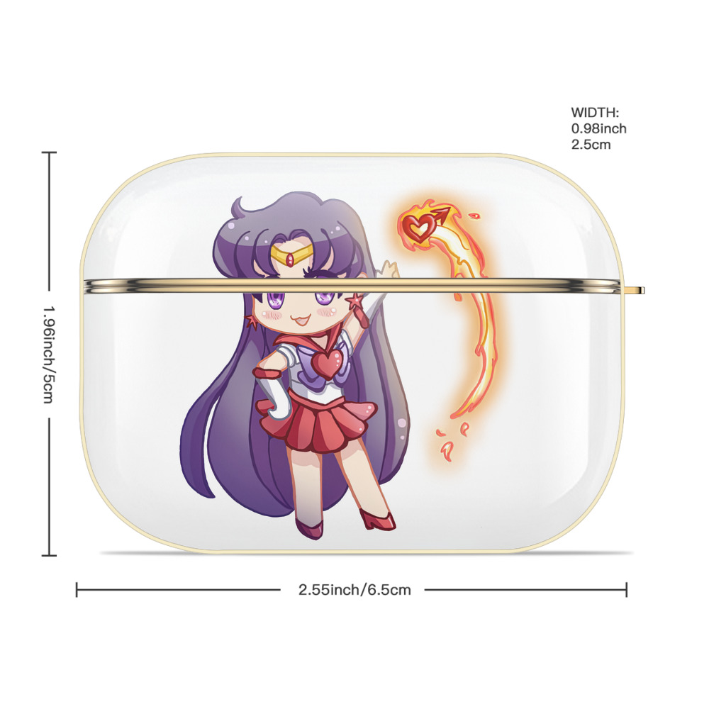 美少女戦士セーラームーン 火野レイ ひの レイ Sailor Moon Hino Rei （セーラーマーズ,Sailor Mars） 【AirPods Pro用】ハードシェル保護ケース｜耐衝撃・防指紋・カラビナ付き商品仕様
