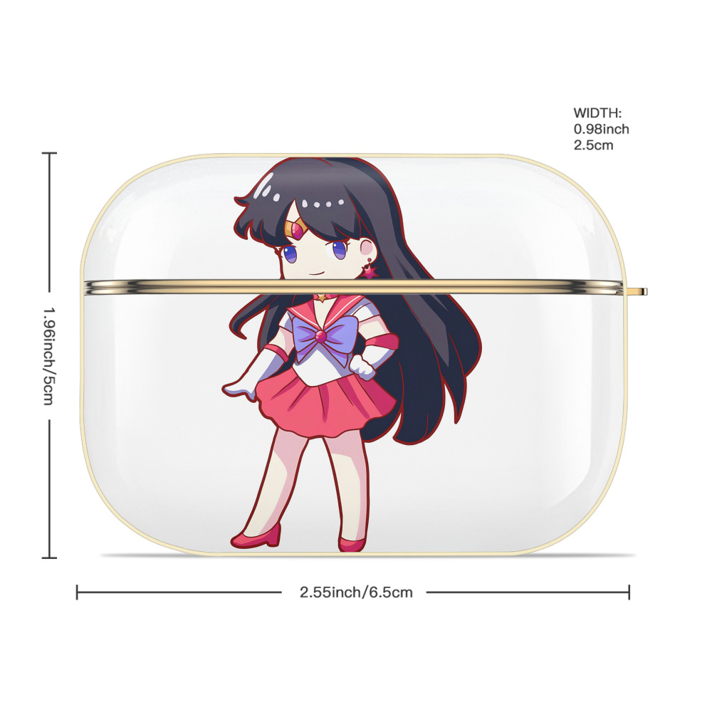 美少女戦士セーラームーン 火野レイ ひの レイ Sailor Moon Hino Rei （セーラーマーズ,Sailor Mars） 【AirPods Pro用】ハードシェル保護ケース｜耐衝撃・防指紋・カラビナ付き商品仕様