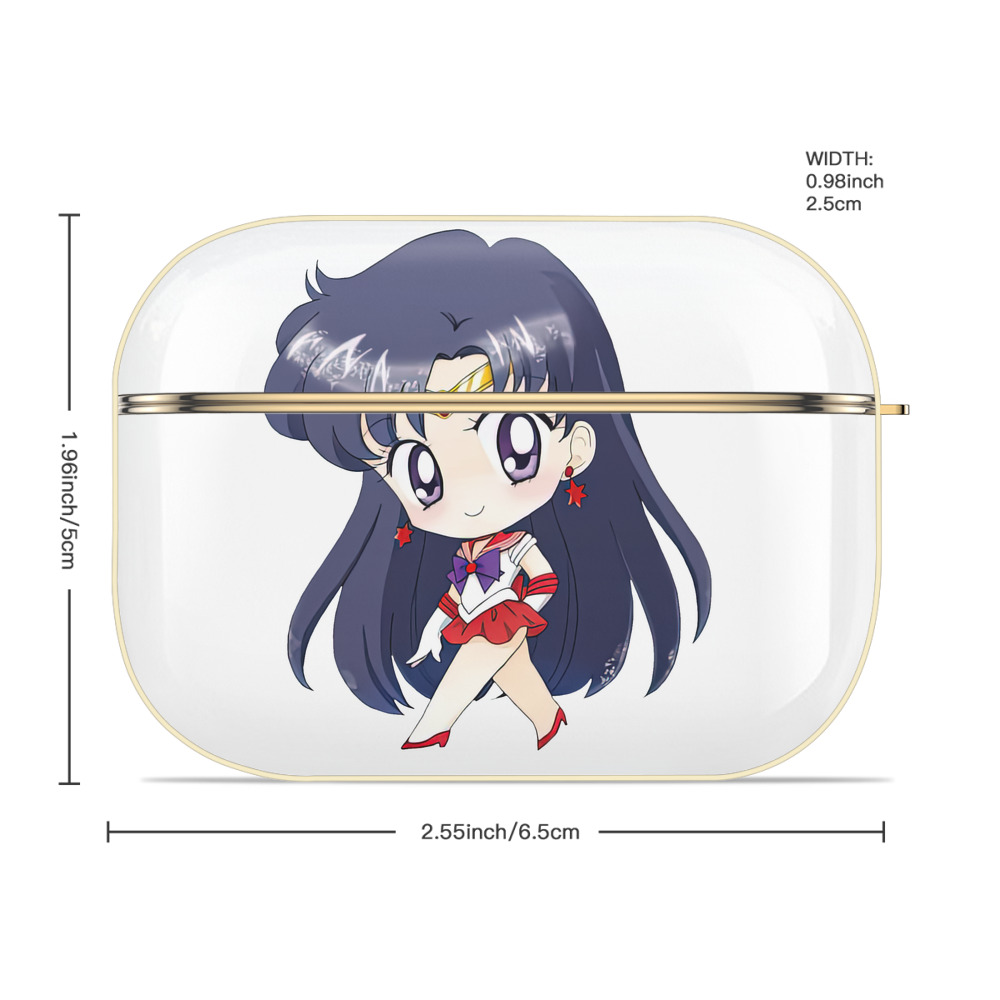 美少女戦士セーラームーン 火野レイ ひの レイ Sailor Moon Hino Rei （セーラーマーズ,Sailor Mars） 【AirPods Pro用】ハードシェル保護ケース｜耐衝撃・防指紋・カラビナ付き商品仕様