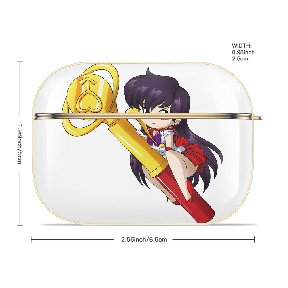 美少女戦士セーラームーン 火野レイ ひの レイ Sailor Moon Hino Rei （セーラーマーズ,Sailor Mars） 【AirPods Pro用】ハードシェル保護ケース｜耐衝撃・防指紋・カラビナ付き商品仕様