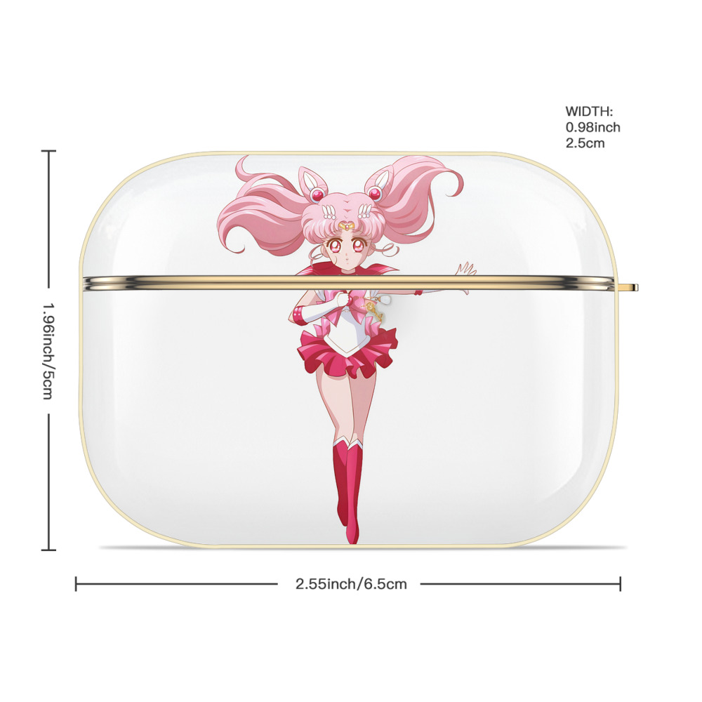 美少女戦士セーラームーン ちびうさ Sailor Moon Chibiusa Tsukino Usagi Small Lady Serenity 【AirPods Pro用】ハードシェル保護ケース｜耐衝撃・防指紋・カラビナ付き商品仕様