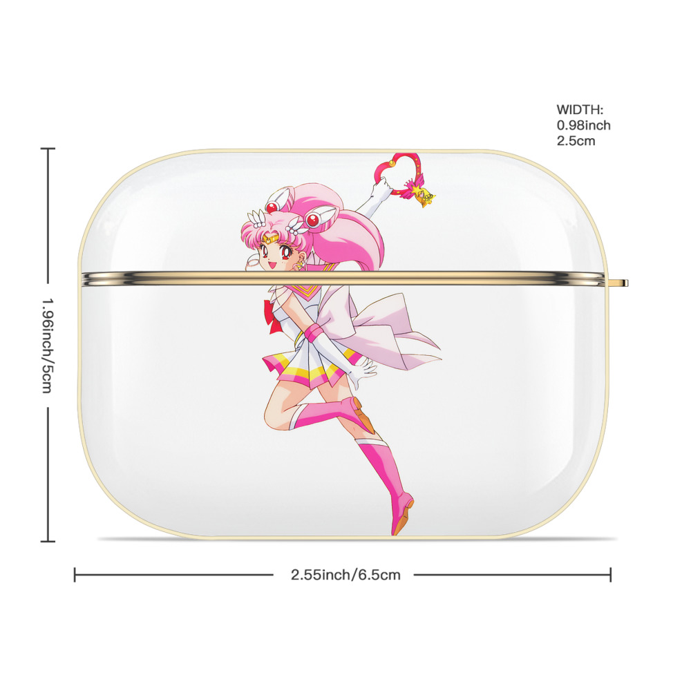 美少女戦士セーラームーン ちびうさ Sailor Moon Chibiusa Tsukino Usagi Small Lady Serenity 【AirPods Pro用】ハードシェル保護ケース｜耐衝撃・防指紋・カラビナ付き商品仕様
