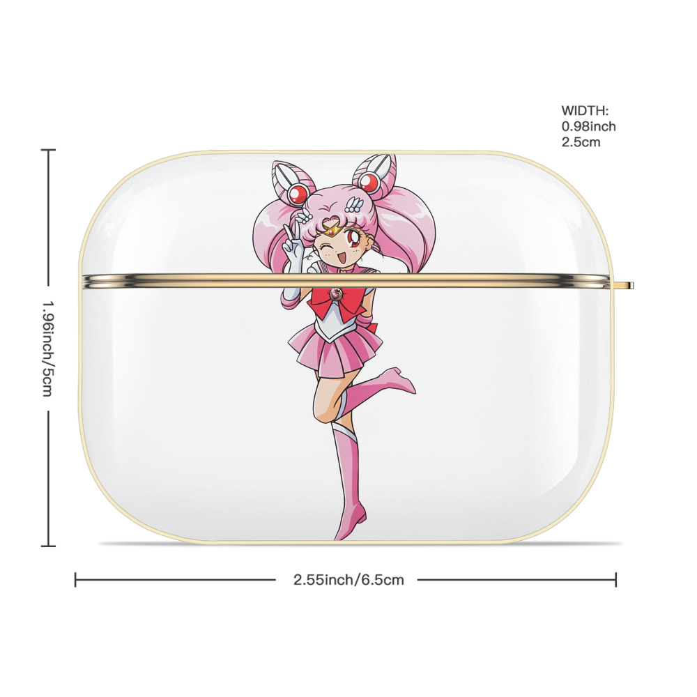 美少女戦士セーラームーン ちびうさ Sailor Moon Chibiusa Tsukino Usagi Small Lady Serenity 【AirPods Pro用】ハードシェル保護ケース｜耐衝撃・防指紋・カラビナ付き商品仕様