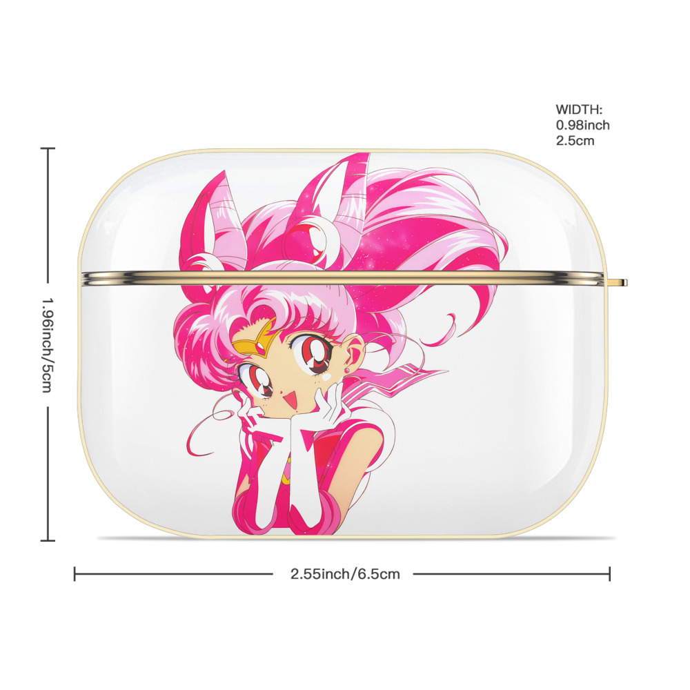 美少女戦士セーラームーン ちびうさ Sailor Moon Chibiusa Tsukino Usagi Small Lady Serenity 【AirPods Pro用】ハードシェル保護ケース｜耐衝撃・防指紋・カラビナ付き商品仕様