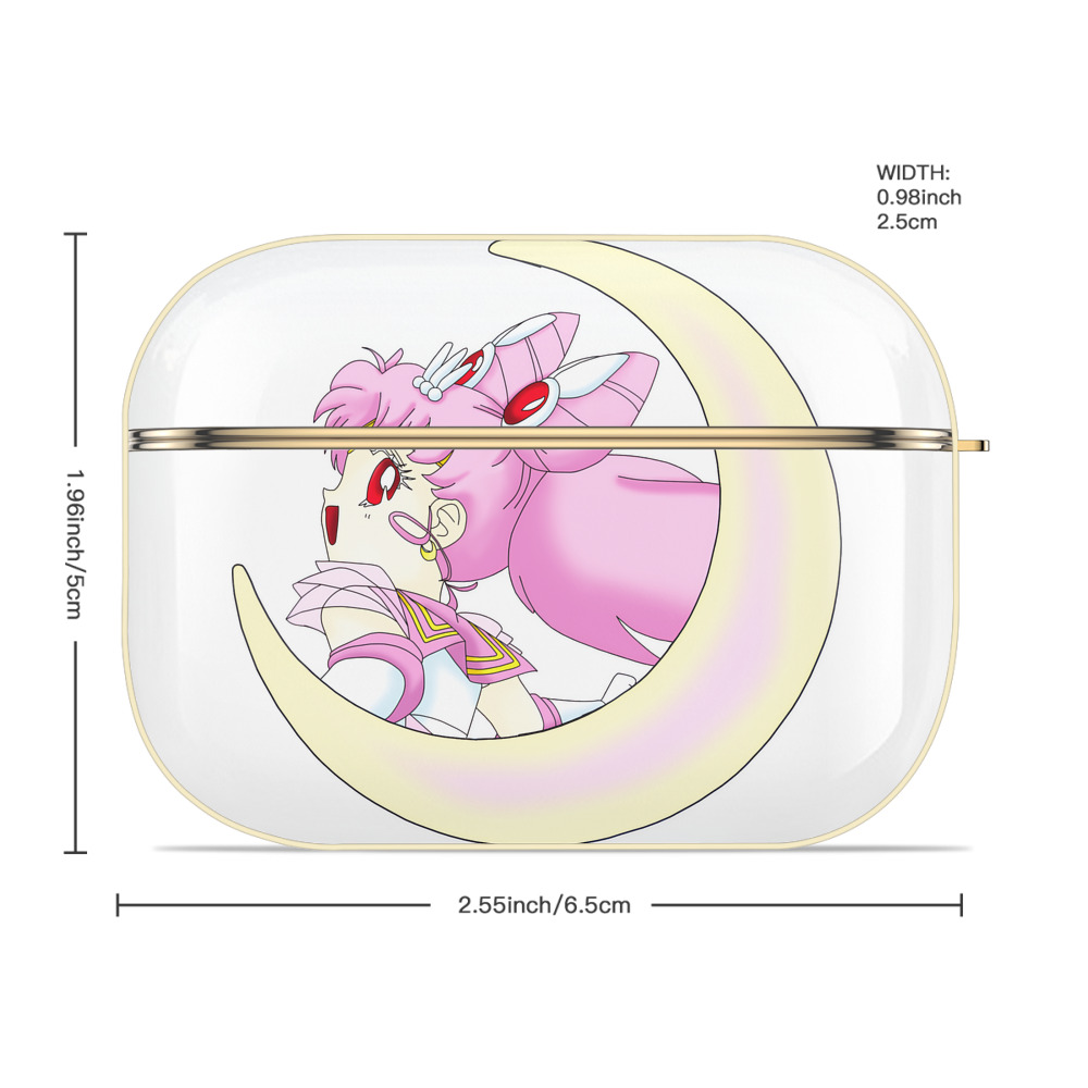 美少女戦士セーラームーン ちびうさ Sailor Moon Chibiusa Tsukino Usagi Small Lady Serenity 【AirPods Pro用】ハードシェル保護ケース｜耐衝撃・防指紋・カラビナ付き商品仕様