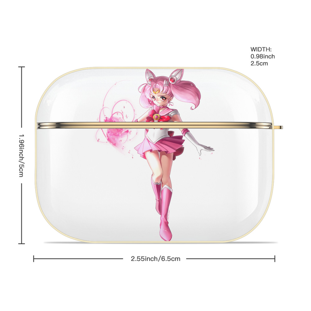 美少女戦士セーラームーン ちびうさ Sailor Moon Chibiusa Tsukino Usagi Small Lady Serenity 【AirPods Pro用】ハードシェル保護ケース｜耐衝撃・防指紋・カラビナ付き商品仕様