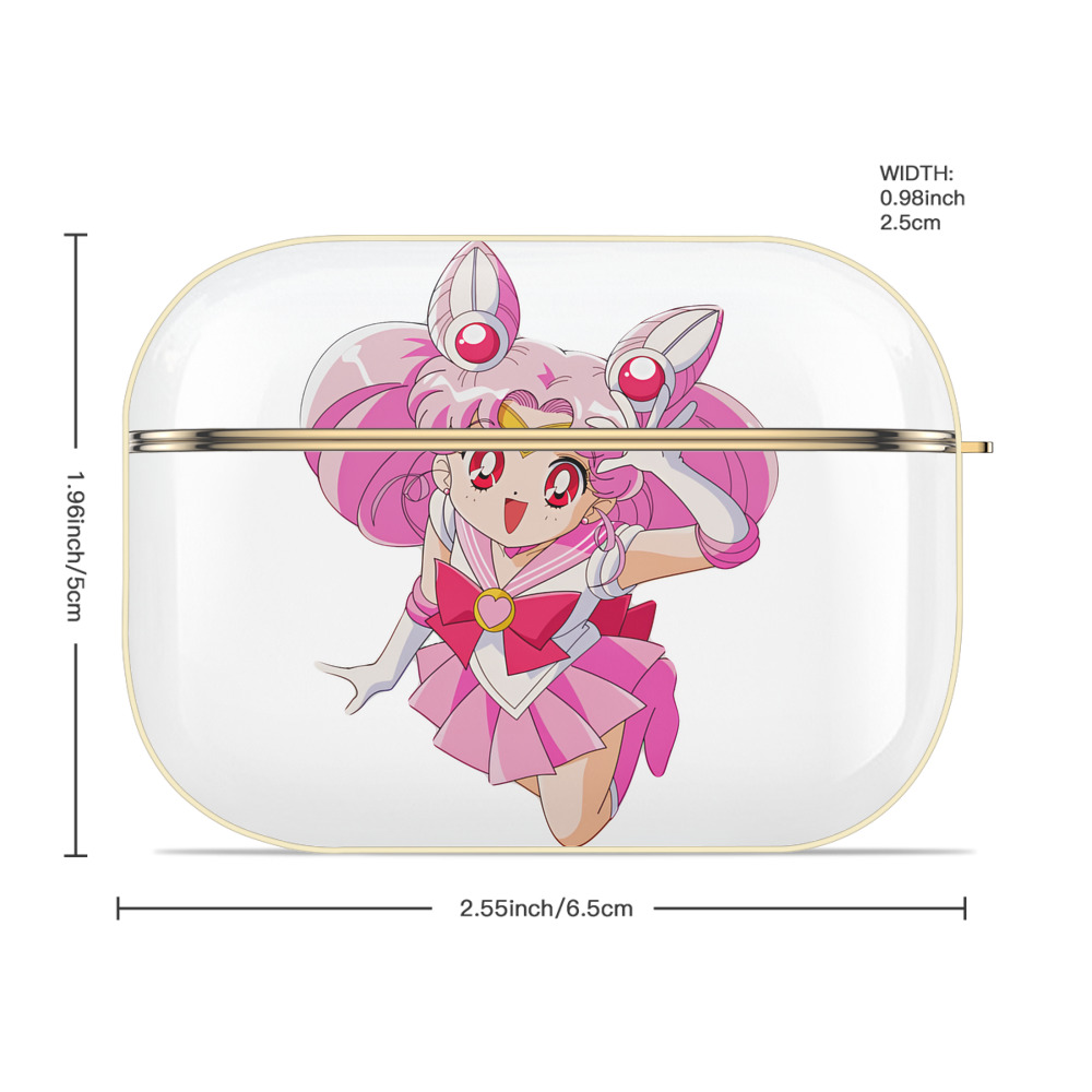 美少女戦士セーラームーン ちびうさ Sailor Moon Chibiusa Tsukino Usagi Small Lady Serenity 【AirPods Pro用】ハードシェル保護ケース｜耐衝撃・防指紋・カラビナ付き商品仕様