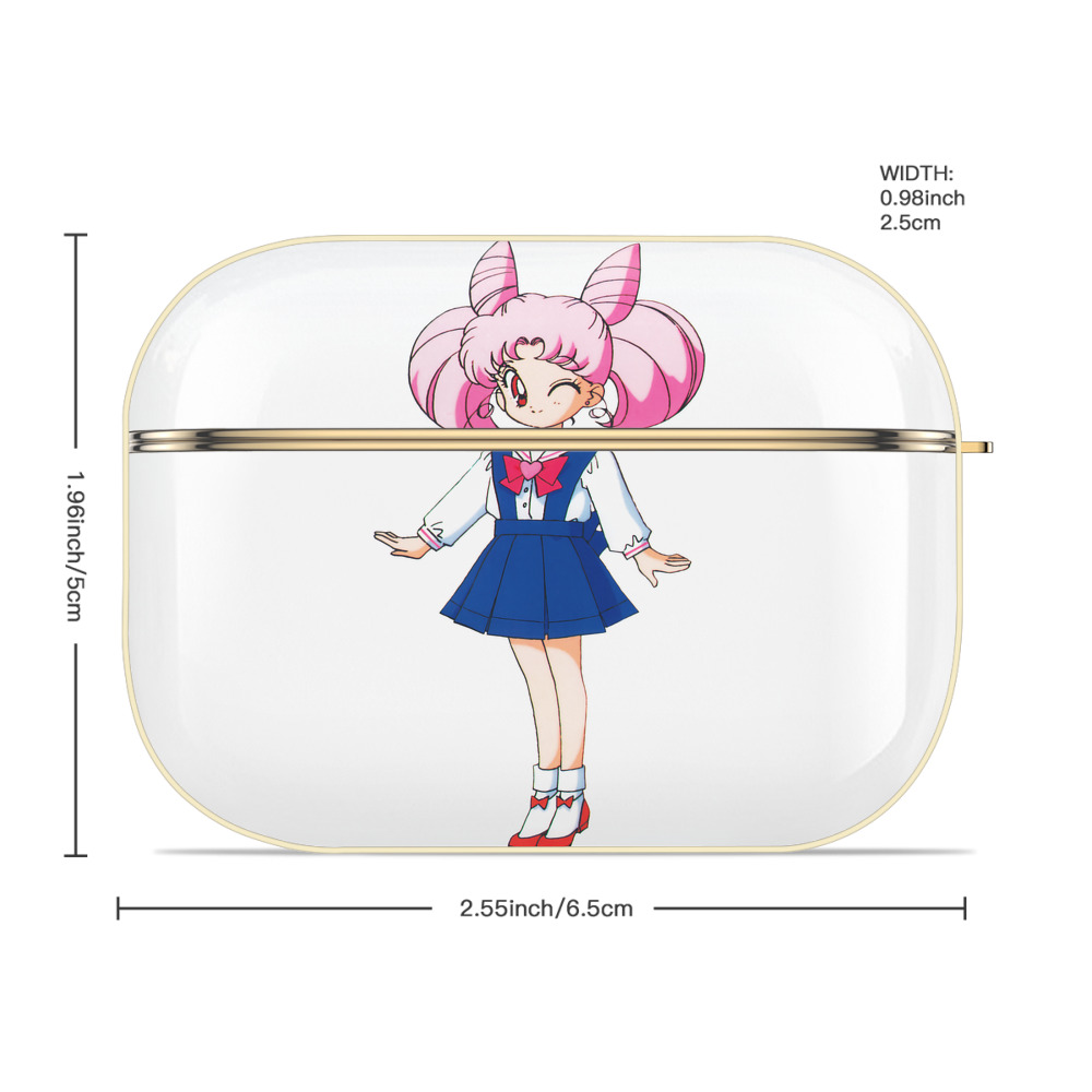 美少女戦士セーラームーン ちびうさ Sailor Moon Chibiusa Tsukino Usagi Small Lady Serenity 【AirPods Pro用】ハードシェル保護ケース｜耐衝撃・防指紋・カラビナ付き商品仕様