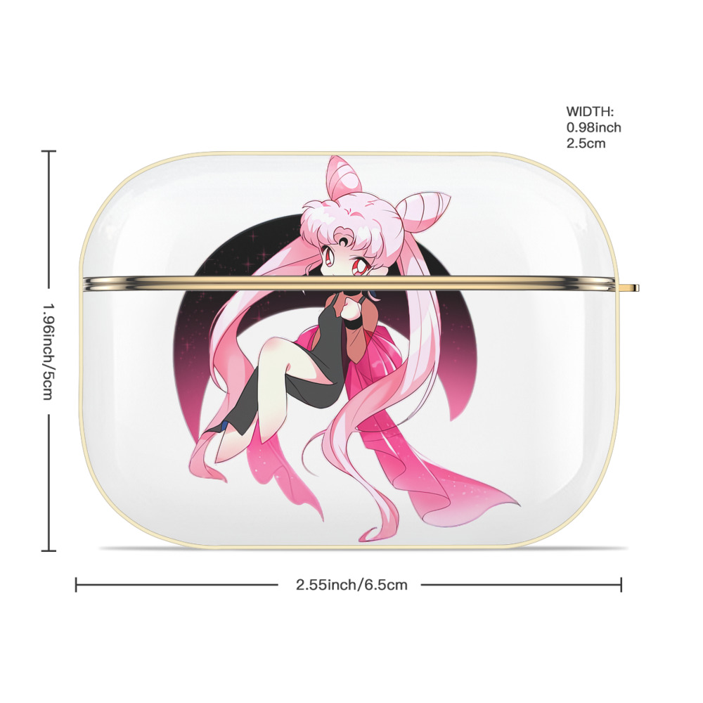 美少女戦士セーラームーン ちびうさ Sailor Moon Chibiusa Tsukino Usagi Small Lady Serenity 【AirPods Pro用】ハードシェル保護ケース｜耐衝撃・防指紋・カラビナ付き商品仕様