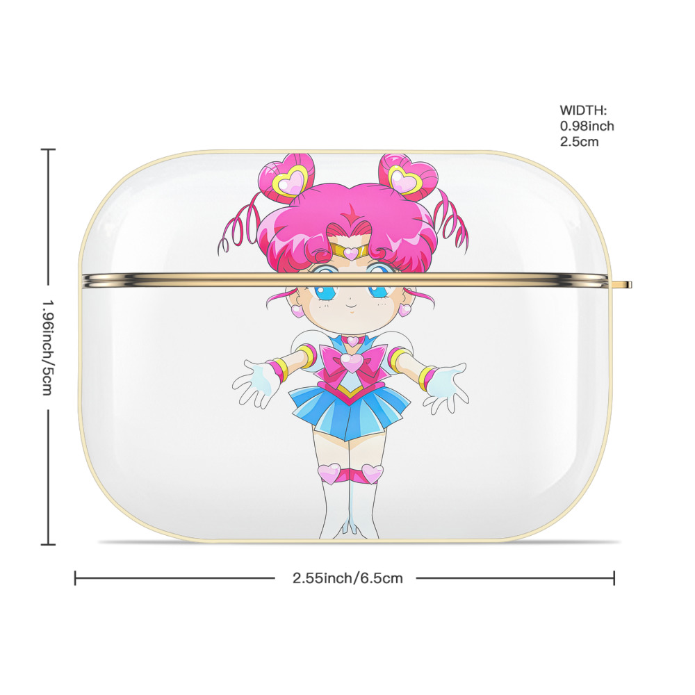 美少女戦士セーラームーン ちびうさ Sailor Moon Chibiusa Tsukino Usagi Small Lady Serenity 【AirPods Pro用】ハードシェル保護ケース｜耐衝撃・防指紋・カラビナ付き商品仕様