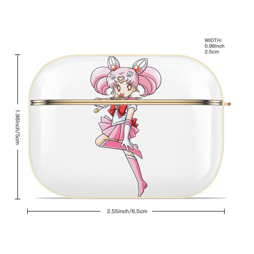 美少女戦士セーラームーン ちびうさ Sailor Moon Chibiusa Tsukino Usagi Small Lady Serenity 【AirPods Pro用】ハードシェル保護ケース｜耐衝撃・防指紋・カラビナ付き商品仕様