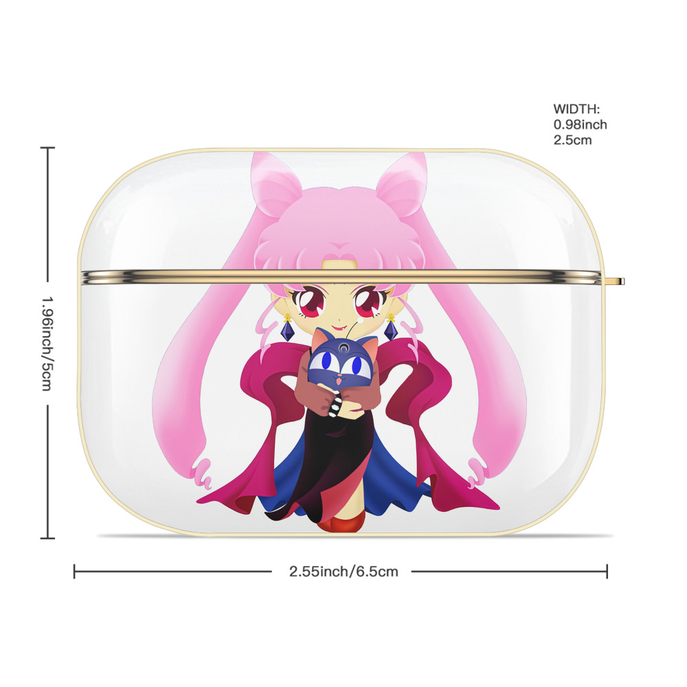 美少女戦士セーラームーン ちびうさ Sailor Moon Chibiusa Tsukino Usagi Small Lady Serenity 【AirPods Pro用】ハードシェル保護ケース｜耐衝撃・防指紋・カラビナ付き商品仕様