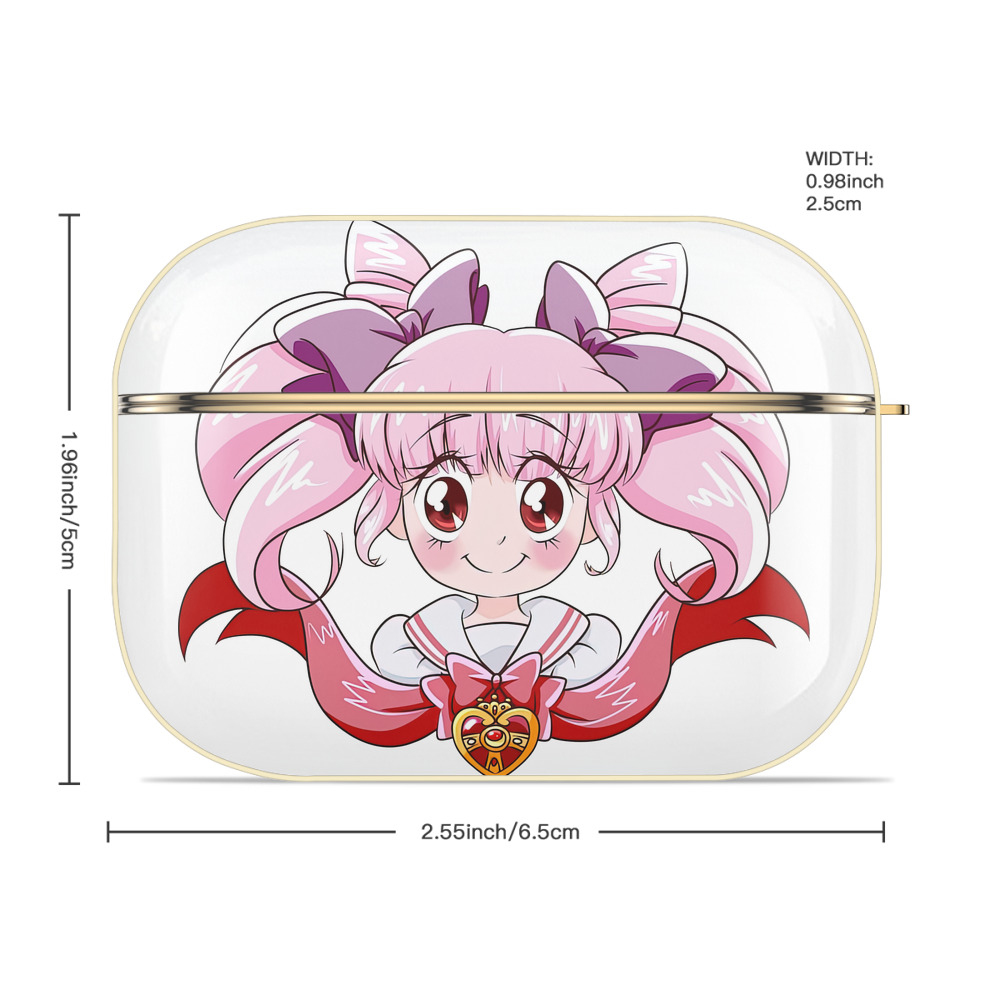 美少女戦士セーラームーン ちびうさ Sailor Moon Chibiusa Tsukino Usagi Small Lady Serenity 【AirPods Pro用】ハードシェル保護ケース｜耐衝撃・防指紋・カラビナ付き商品仕様