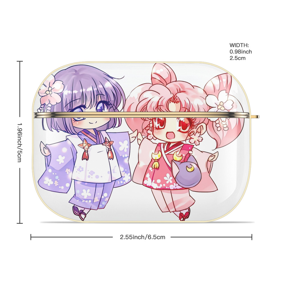 美少女戦士セーラームーン ちびうさ Sailor Moon Chibiusa Tsukino Usagi Small Lady Serenity 【AirPods Pro用】ハードシェル保護ケース｜耐衝撃・防指紋・カラビナ付き商品仕様