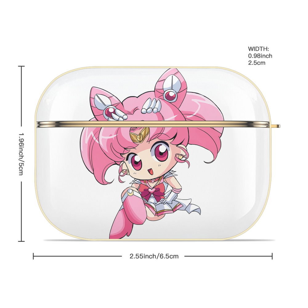 美少女戦士セーラームーン ちびうさ Sailor Moon Chibiusa Tsukino Usagi Small Lady Serenity 【AirPods Pro用】ハードシェル保護ケース｜耐衝撃・防指紋・カラビナ付き商品仕様