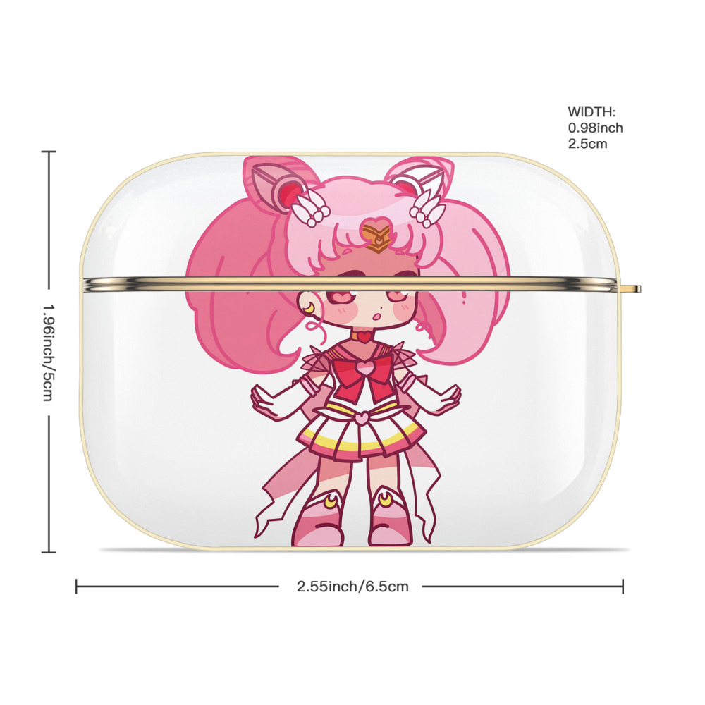 美少女戦士セーラームーン ちびうさ Sailor Moon Chibiusa Tsukino Usagi Small Lady Serenity 【AirPods Pro用】ハードシェル保護ケース｜耐衝撃・防指紋・カラビナ付き商品仕様