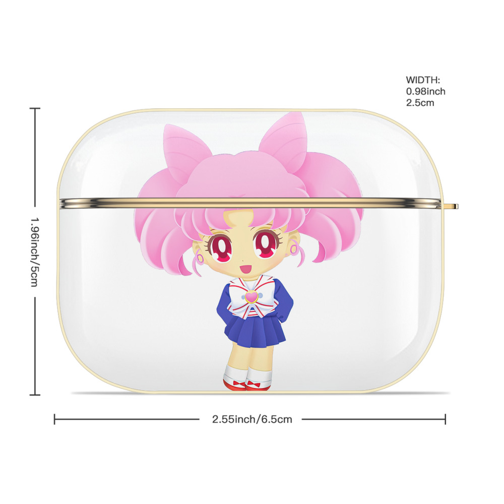 美少女戦士セーラームーン ちびうさ Sailor Moon Chibiusa Tsukino Usagi Small Lady Serenity 【AirPods Pro用】ハードシェル保護ケース｜耐衝撃・防指紋・カラビナ付き商品仕様