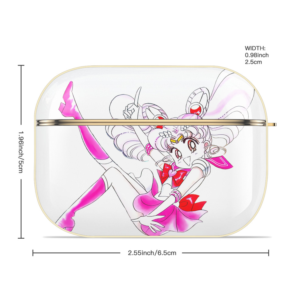 美少女戦士セーラームーン ちびうさ Sailor Moon Chibiusa Tsukino Usagi Small Lady Serenity 【AirPods Pro用】ハードシェル保護ケース｜耐衝撃・防指紋・カラビナ付き商品仕様