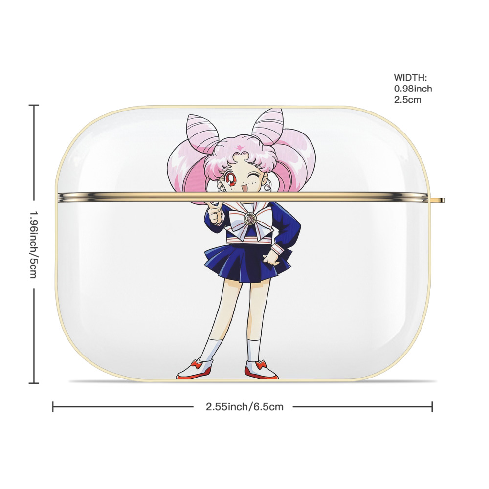 美少女戦士セーラームーン ちびうさ Sailor Moon Chibiusa Tsukino Usagi Small Lady Serenity 【AirPods Pro用】ハードシェル保護ケース｜耐衝撃・防指紋・カラビナ付き商品仕様