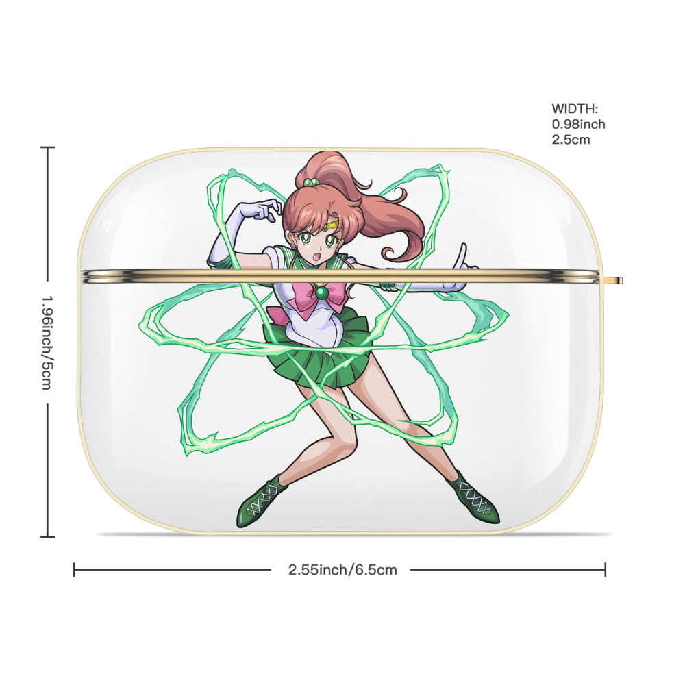 美少女戦士セーラームーン 木野 まこと きの まこと Sailor Moon Kino Makoto （セーラージュピター；Sailor Jupiter） 【AirPods Pro用】ハードシェル保護ケース｜耐衝撃・防指紋・カラビナ付き商品仕様